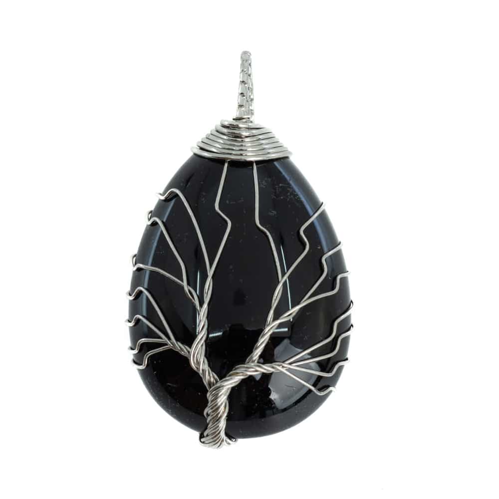 Edelstein Anhänger Baum des Lebens Obsidian 4 cm Zenvol Deutschland