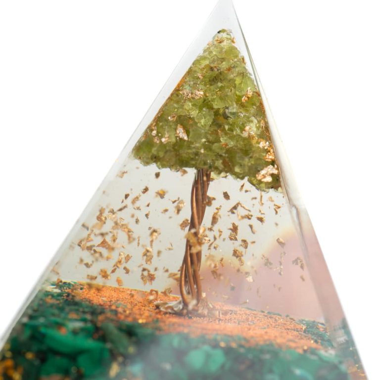 Orgonit Pyramide Malachit Und Peridot Edelstein Baum Mm Zenvol