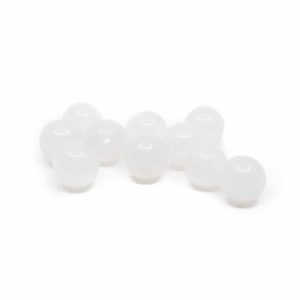 Edelstein Lose Perlen Weiße Jade - 10 Stück (8 mm)