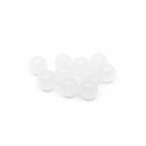 Edelstein Lose Perlen Weiße Jade - 10 Stück (6 mm)