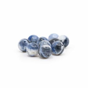 Edelstein Lose Perlen Sodalith - 10 Stück (6 mm)