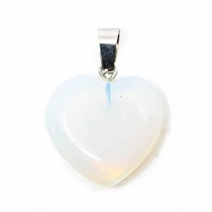 Herzform Edelsteine Anhänger Opalit (20 mm)