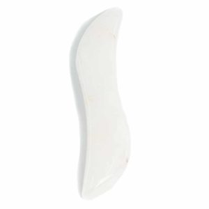 Yoni-Stab Jade Weiß S-Form (10 cm)