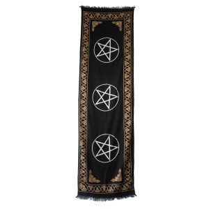Altarteppich aus Baumwolle mit Pentagrammen (180 x 53 cm)