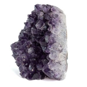 Raue dunkle Amethyst-Edelstein-Geode stehend 100 - 120 mm