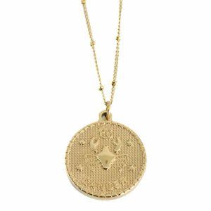 Metall-Horoskop-Anhänger Krebs Gold (25 mm)