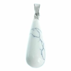 Edelstein-Anhänger Howlite Kegel