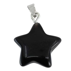 Edelstein-Anhänger Stern Obsidian (2 cm)
