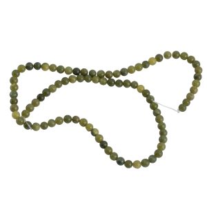 Edelsteinperlen Strang Grüne Jade (4 mm)