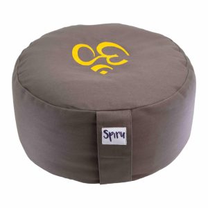 Spiru Meditationskissen Rund Baumwolle Grau - Ohm - 30 x 15 cm