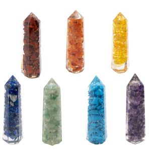 7 Chakra Orgonit Obelisk Set - Bündel