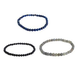 Edelstein-Armband-Set für Schutz (4 mm) - Bündel