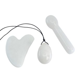 Witte Jade Massage-Set - Bündel